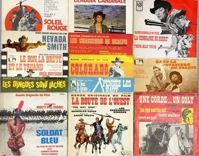 BANDES ORIGINALES DE FILMS Lot de 13x 7“/Eps de BOF spécial western. Set of 13x 7“/Eps...