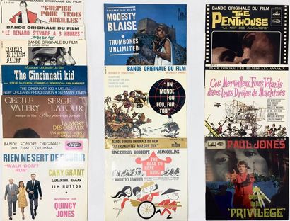 BANDES ORIGINALES DE FILMS Lot de 12x Eps de BOF des années 60 et 70. Set of 12x...