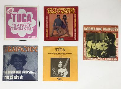 MUSIQUE DU MONDE Lot de 5x 7“/Ep de jazz funk latin du Brésil. Set of 5x 7“/Ep of...