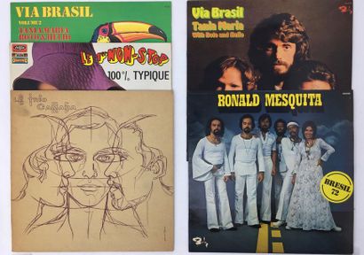 MUSIQUE DU MONDE Lot de 5 disques 33T de latin jazz funk du Brésil. Set of 5 Lps...