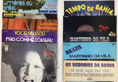 MUSIQUE DU MONDE Lot de 20 disques 33T de musique du Brésil. Set of 20 Lps of brazilian...