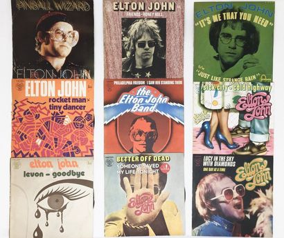POP ROCK Lot de 9x 7“ d'Elton John. Set of 9x 7“ of Elton John.

VG/ EX VG/ EX