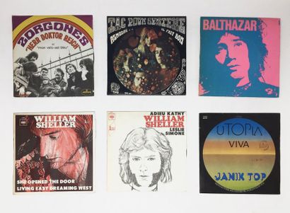 POP ROCK Lot de 6x 7“ de musique psych prog française. Set of 6x 7“ of french psych...