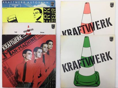 POP ROCK Lot de 5 disques 33T et 1x 12“ de Kraftwerk. Set of 5 Lps+ 1x 12“ of Kraftwerk.

VG+/...
