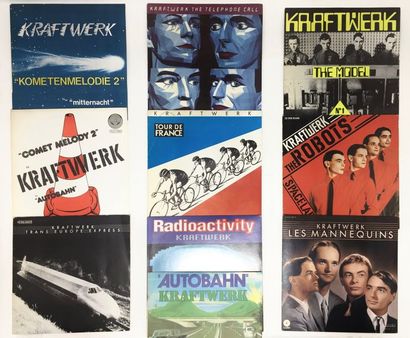 POP ROCK Lot de 10x 7“ de Kraftwerk. Set of 10x 7“ of Kraftwerk.

VG+/ EX VG+/ N...