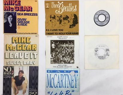 POP ROCK Lot de 29x 7“ des Beatles et groupes affiliés. Set of 29x 7“ of The Beatles...