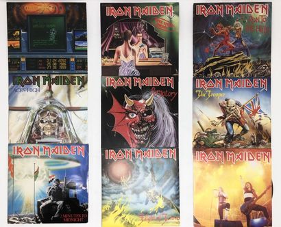 HARD ROCK Lot de 9x 7“ d'Iron Maiden. Set of 9x 7“ of Iron Maiden.

VG+/ EX EX/ ...