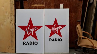 null Deux toiles imprimées Virgin Radio tendues sur châssis