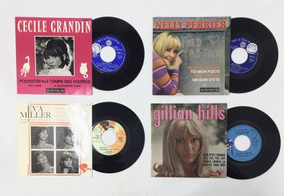 CHANSON FRANCAISE Lot de 4 Eps de chanteuses. Set of 4 Eps of female singers. 

EX...