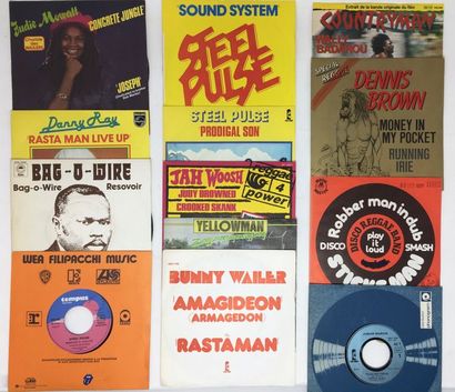 REGGAE Lot de 18x 7“ de Reggae des années 70 et 80. Set of 18x 7“ of 70's and 80's...