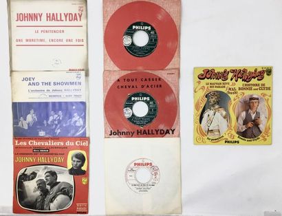 CHANSON FRANCAISE Lot de 7x 7“/ Eps de Johnny Hallyday. Set of 7x 7“/ Eps by Johnny...