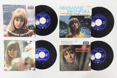 CHANTEUSES Lot de 4 Eps de Marianne Faithfull. Set of 4 Eps of Marianne Faithfull....