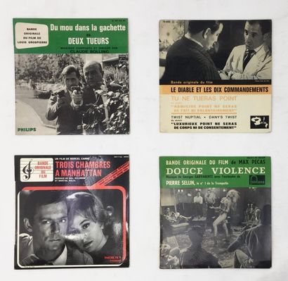 BANDES ORIGINALES DE FILMS Lot de 4x Eps de BOF, jazz et jerk des années 60. Set...