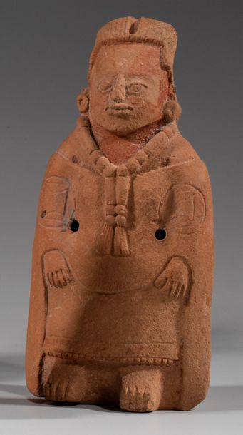 null Personnage debout
Terre cuite brune moulée
Culture Maya, Jaina, Mexique 500...