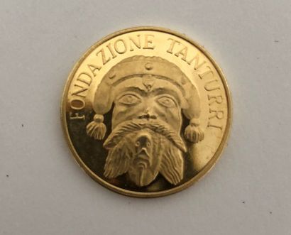 null 20 pièces commémoratives en or jaune (750 millièmes) poli et ciselé à motif...