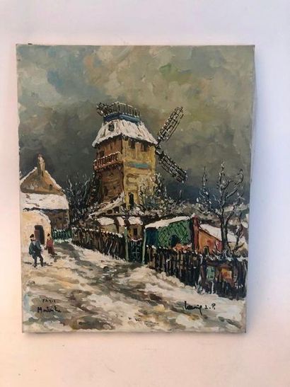 null L. P. ROBERT LAVOINE (1916-1999)

Montmartre sous la neige

Huile sur toile,...