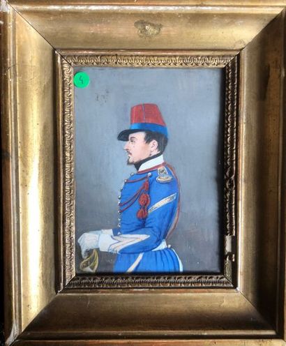 null Ecole française du XIXème siècle

Portrait de profil d’un officier

Gouache,...