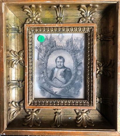 null Portrait de Napoléon en buste

Gravure en noir dans un cadre en bois et stuc...