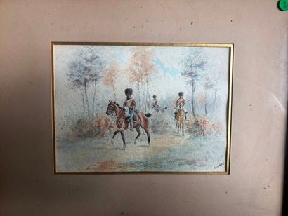 null Ecole française portant une signature VIGNAU

Hussards dans la foret

Dessin...