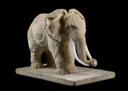 null Georges FELDKIRCHNER (1885-1952)

 "Grand éléphant d’Afrique"

Taille directe...