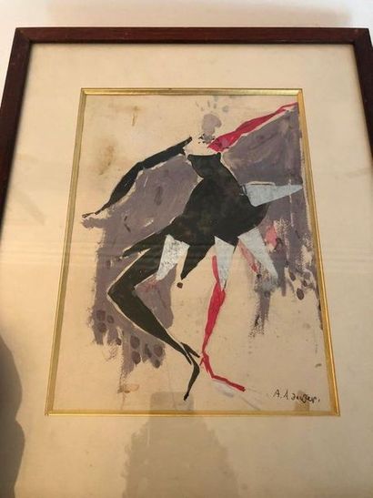 null Alexandra EXTER (1882 – 1949)

Dessin préparatoire d’un costume

Gouache sur...