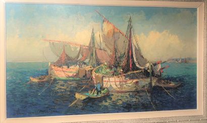 null Fernand VAN DEN BUSSCHE (1892-1975)

Tartanes en rade de Saint Tropez

 huile...