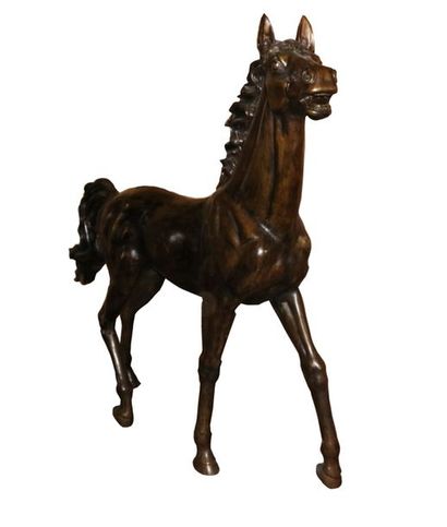 null Ecole moderne

"Poulain hénissant"

Sculpture en bronze, grandeur nature

182...