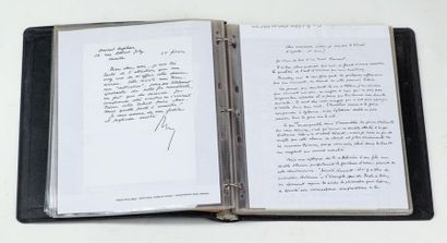 A binder of autograph letters sent to the...