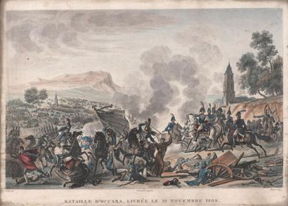 null Battle of Occara engraving 19 th, 40x31cm.