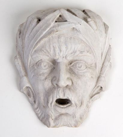 null Moulding of a stone head, 20th century.