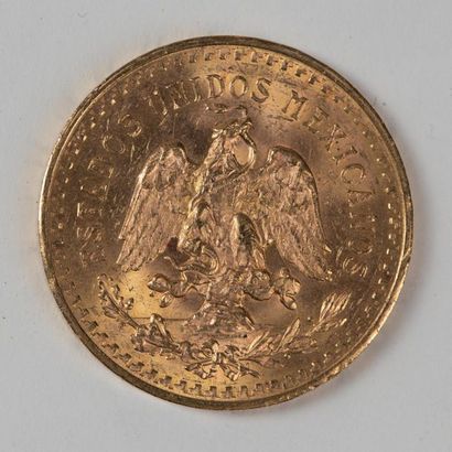  A Mexican gold coin 1821-1843 50 pesos weight: 41 grams66.