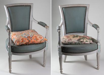 null A pair of armchairs directoire.