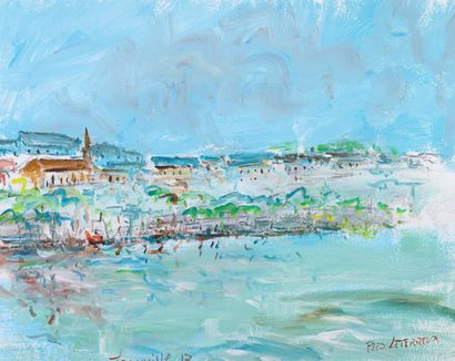 null Fred LETERREUX "Trouville 2013" acrylic on paper, SBD, titled and dated lower...