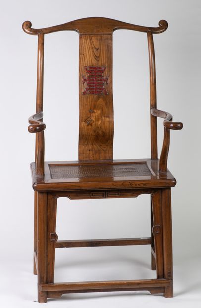 null Chaise chinoise, H : 60cm, H de l'assise 48cm, l : 55cm