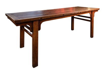 null Table en bois Cambodge (Chine), H : 81cm, l : 73cm, L : 209.5cm