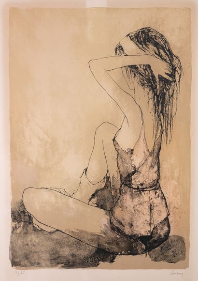 null JANSEN 1885-1958 "Le repos de la danseuse" vers 1970, lithographie, SBD, 17/175ex.,...