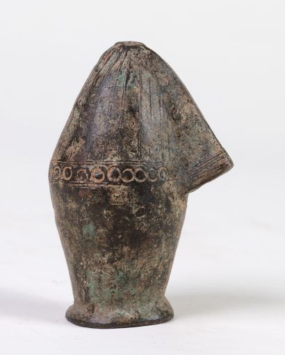null Bronze Pipe Stove, finely decorated. Small error of foundry. L12cm, Provenance:...