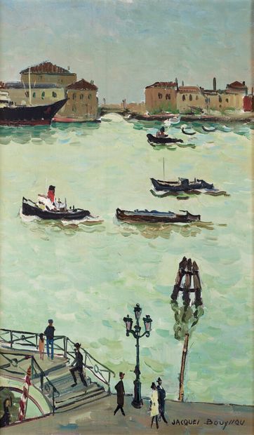 null Jacques BOUYSSOU 1926-1997 "Venice" HST, SBD, 34x55cm