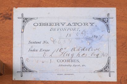 null Sextant Observatory Devonport 19th century label in its box