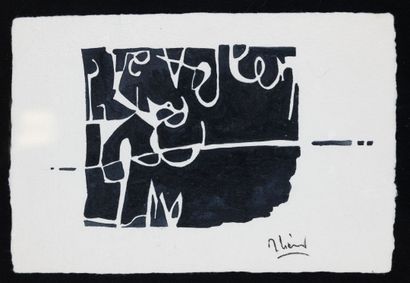 Michel LIENARD ink drawing, 28.5x21cm.