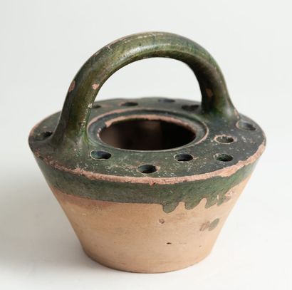 Terracotta and green glaze ware in Pré d'Auge,...