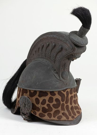 null Dragon helmet 1858 with bald spot, complete (Average condition)