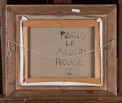  Jacques BOUYSSOU "Le moulin rouge" HST, SBG, 41x33cm