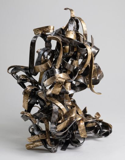 null Franck TORDJMANN XXIe siècle, "La forêt", destructuration, sculpture alloy steel...