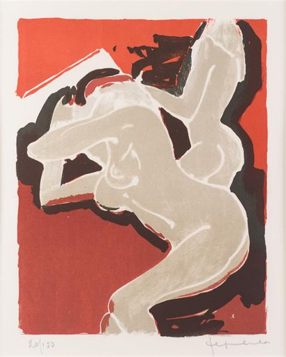 null FRIBOULET 1919-2003"Nu de jeune femme" , lithographie, SBD, 20/150ex, 43.5x...