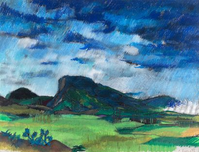 null Emmanuel LAMOTTE "Paysages Mexicain" pastel, SBG, 50x64,5cm.
