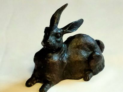 null Bronze "Lapin assis" 17x24cm