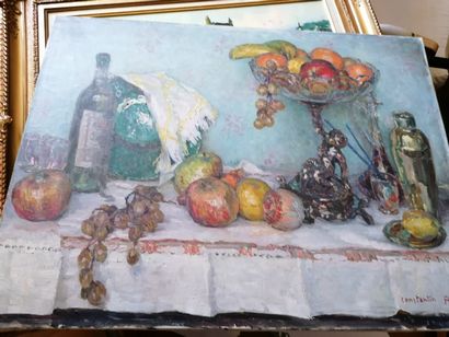null Constantin FONT (1890-1954) Nature morte aux fruits Huile sur toile signée en...