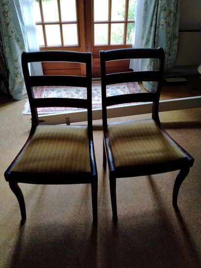 Paire de chaises anglaises fin XIXe