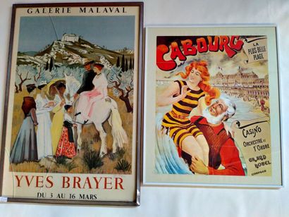 null Ensemble de deux affiches comprenant Yves BRAYER une affiche, 61.5x46.5cm et...